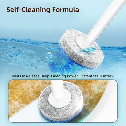 Disposable Toilet Brush Set – with Built-In Cleaner & 24 Refills
